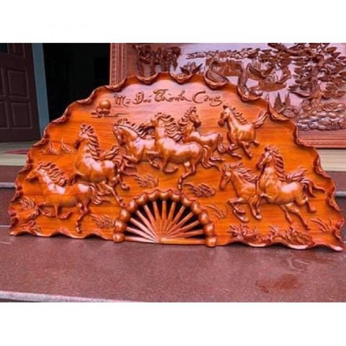 Tranh quạt Mã đáo thành công 100x50cm